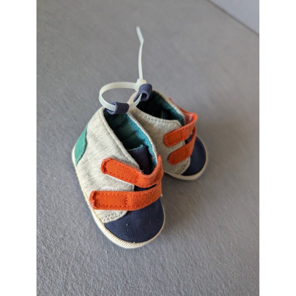 Baby Sneakers Crib Shoes‎ First Walkers Newborn Infant Toddler Blue Orange